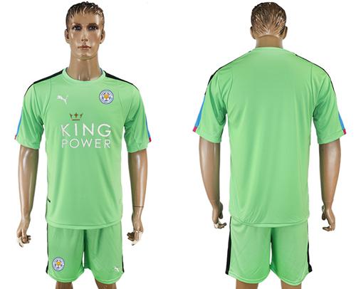 Leicester City Blank Green Goalkeeper Soccer Club Jersey - Click Image to Close
